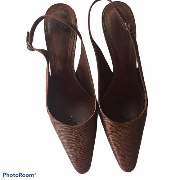Lauren Ralph Lauren Shoes - Vintage Lauren Ralph Lauren brn. slingbacks, 8.5